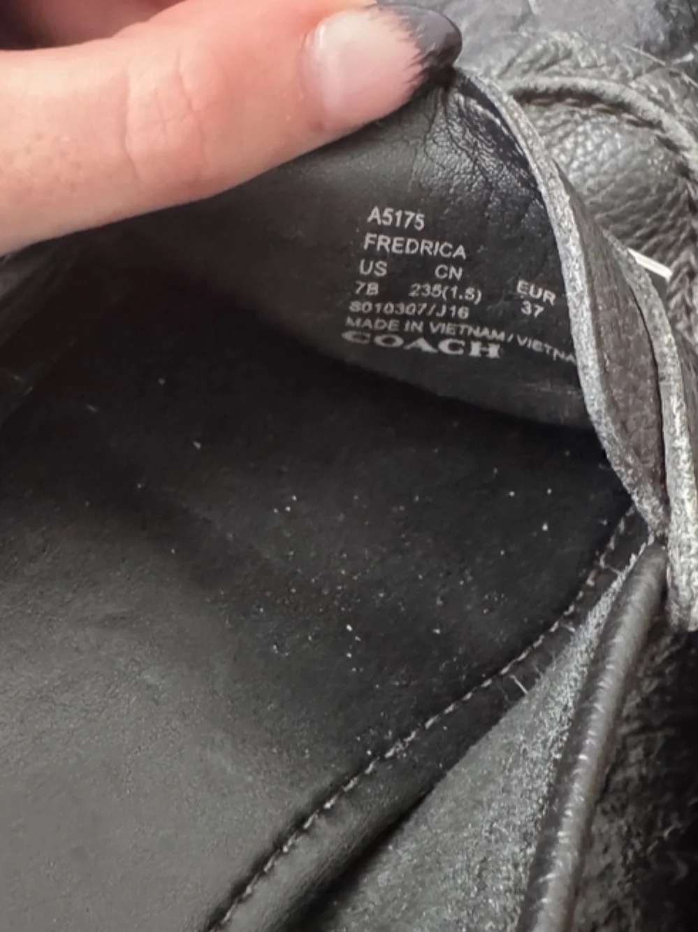 Coach Black Pebbled Leather Penny Loafers with Silver Plaque